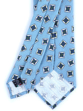 SATURNIA light blue unlined tailored tie in linen/silk